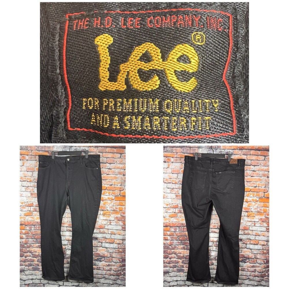 Lees Women's Black Bootcut Midrise Jeans Size 20M Westerncore